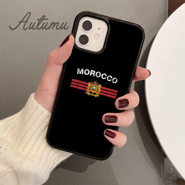 Flag of Morocco Phone Case for iPhone 11 12 13 14 Pro Max mini X XR XS SE 2020 5 6S 7 8 Plus Samsung Galaxy S21 S22 Cover shell