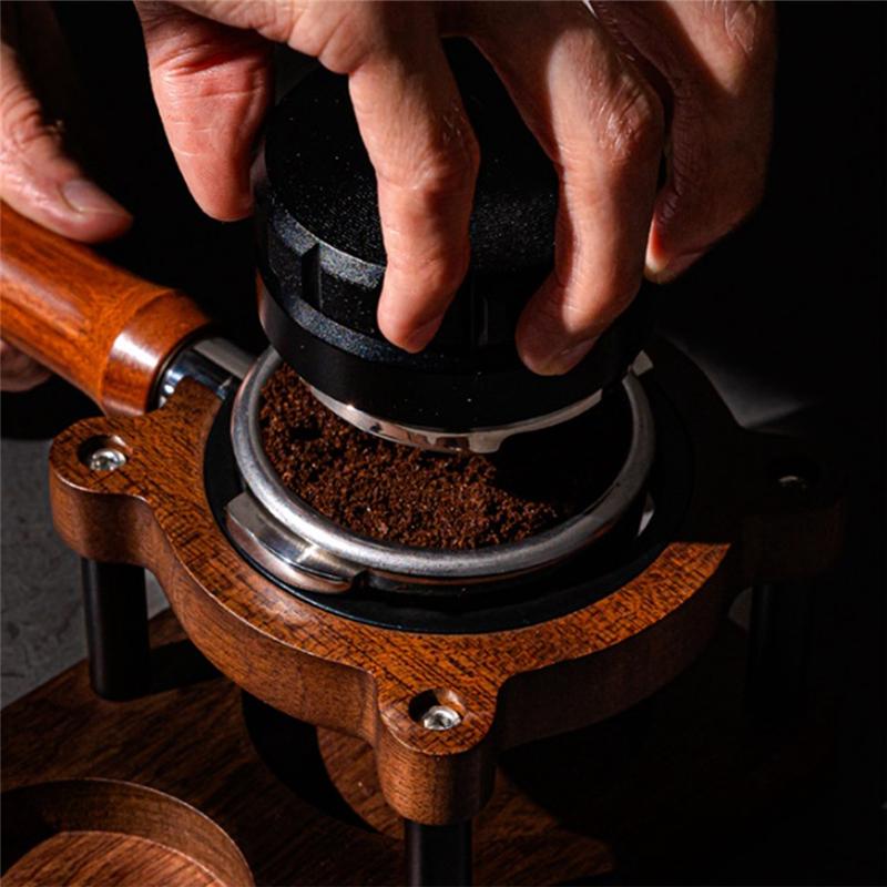 AD23-Coffee Grinder Storage Rack Wooden Coffee Tamper Holder Multi-Functional Coffee Accessories Shelf