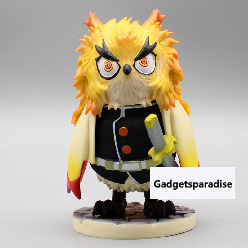 11CM Japanese Anime Demon Slayer GK Rengoku Kyoujurou Owl Big Brother Figure Model Toys Doll Kid Decorative Gift