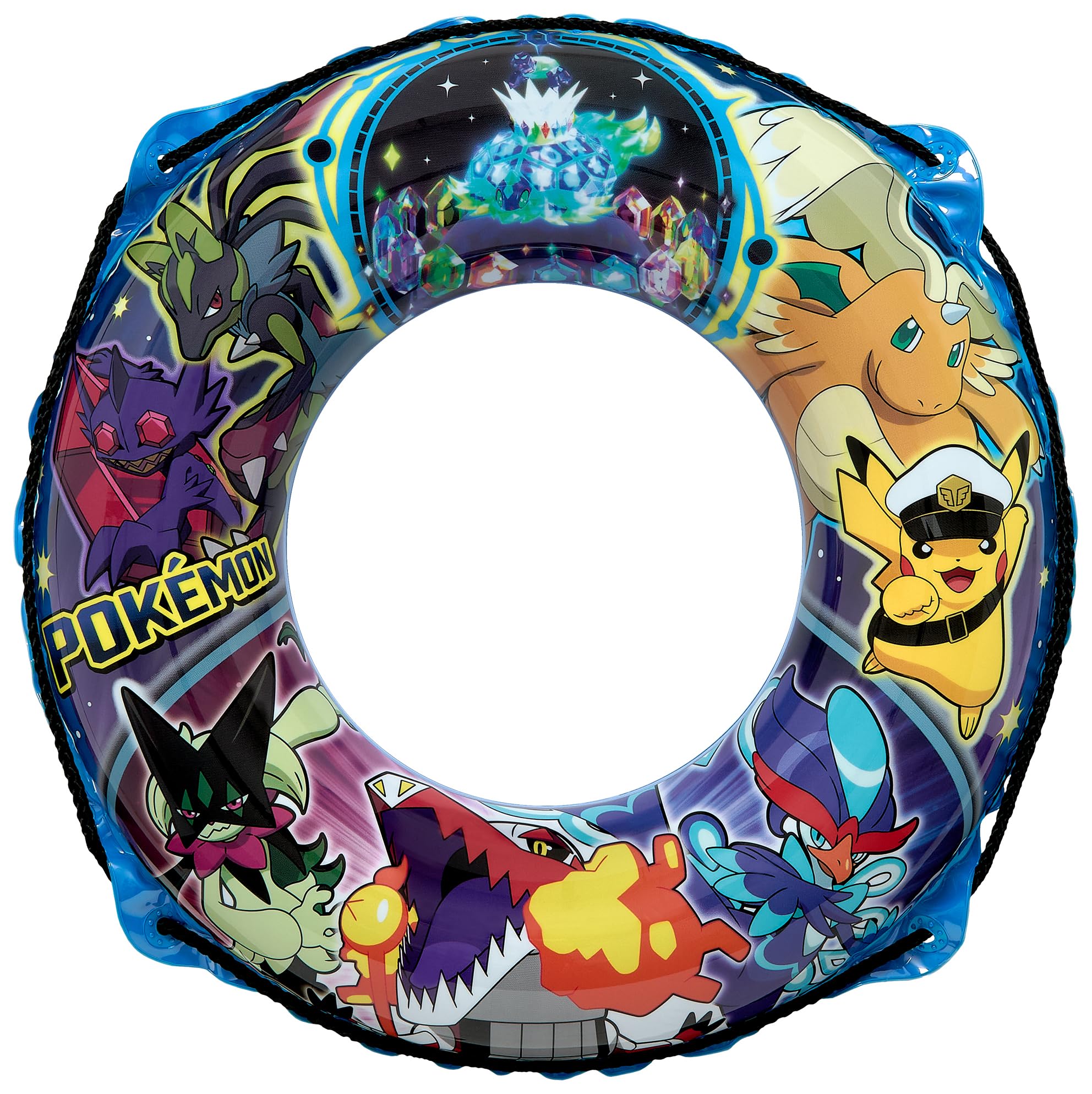 Igarashi Pokemon 60cm Inflatable Ring Blue (with rope) Inflated inner circumference is approximately 85-90cm AHE-60J [Easy and quick float stopper]