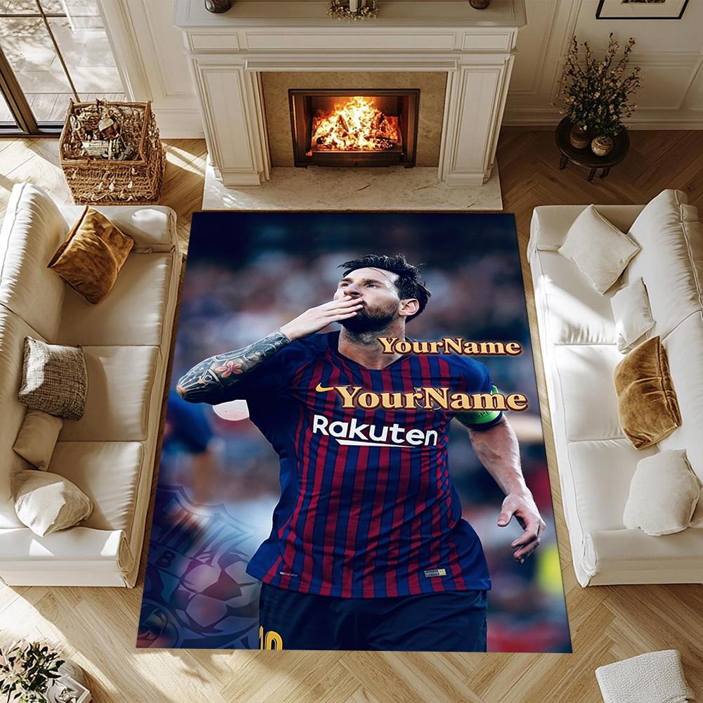 Messi 279 Personalized Name Floor Rug Office Rug Design for Game Room Foyer Outdoor Study room Antislip Carpet Office home decor