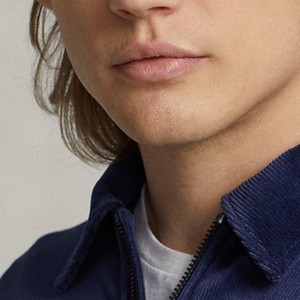 Polo Ralph Lauren Solid Logo Brodat Guler Polo Mânecă Lungă Hanorac Bărbați hanorac Albastru-Marin MNPOKNI16822848-410