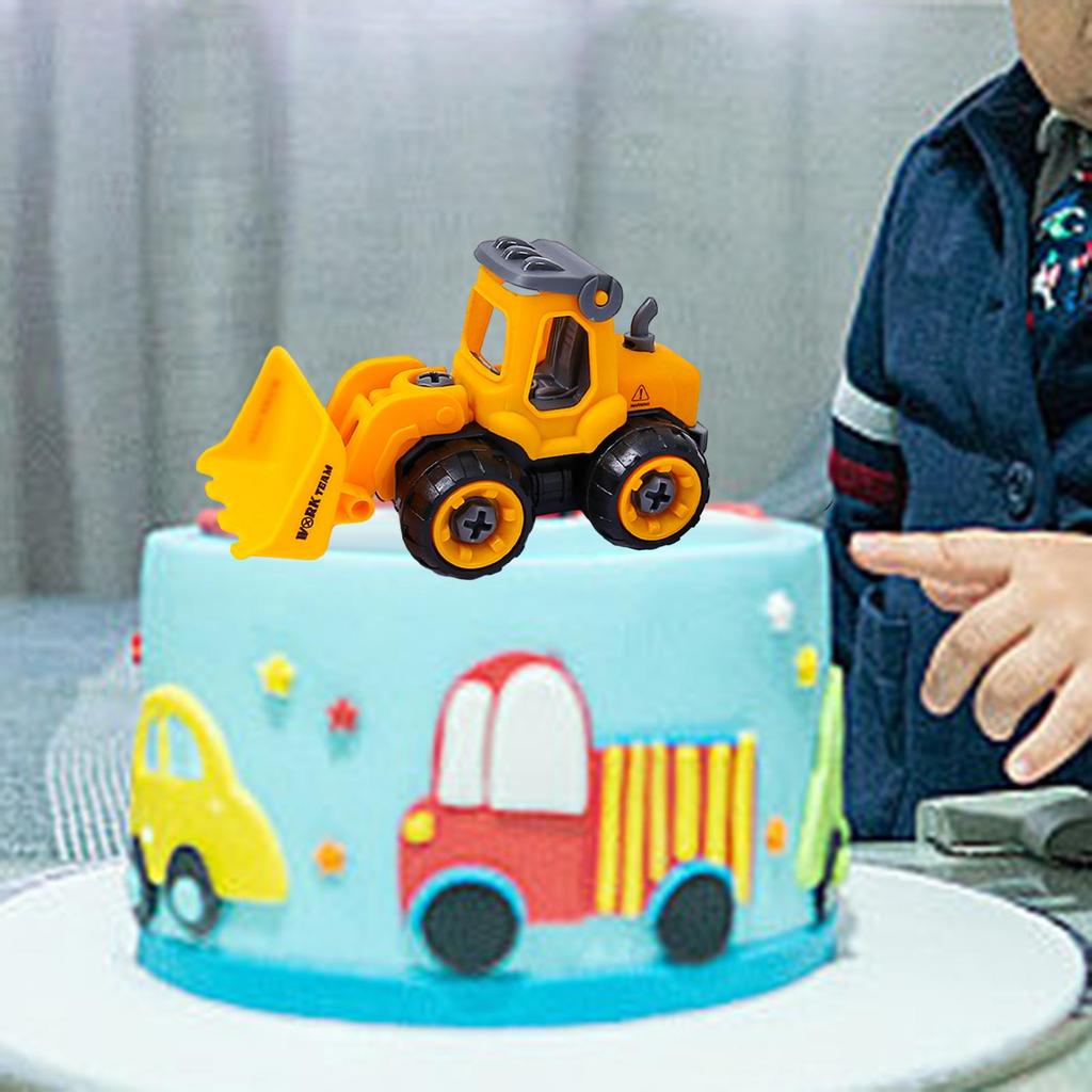 Cake Topper Construction Site Toy Collectible Cake Decorations Engineering