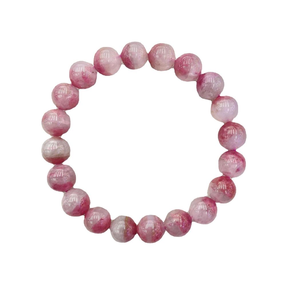 Cherry Blossom Rain Rose Pyroxene Bracelet Ice Species Floating Flower Natural Crystal Bracelet Women'S Round Bead Beaded Jewelry