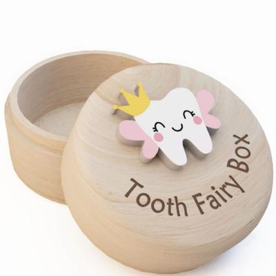 Wooden Minimalist Baby Teeth Box for Boys and Girls, Children's Teeth Collection Commemorative Box, Fetal Hair and Umbilical Cord Preservation Box