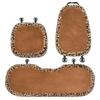 Leopard Print Winter Car Seat Cushion, Thick Warm Rabbit Fur, Soft & Comfortable Interior Cushion