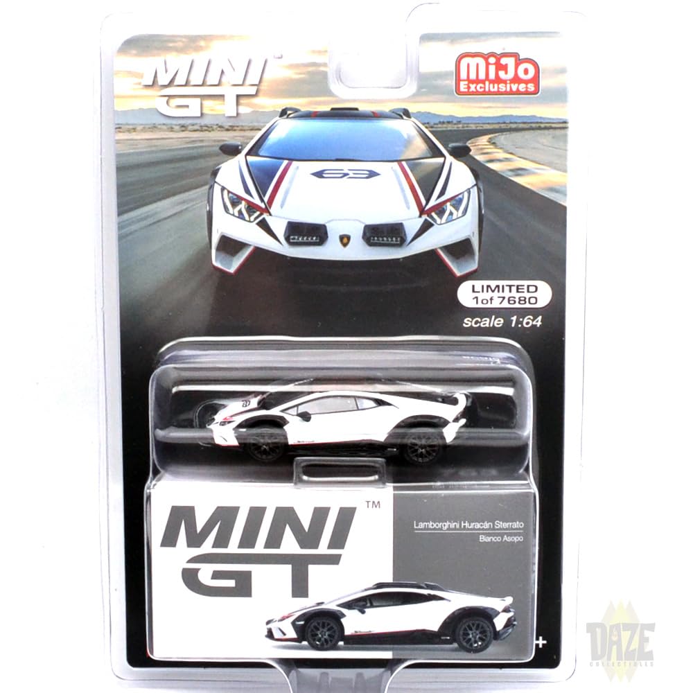 MINI GT Масштаб 164 MiJo EXCLUSIVE - Lamborghini Huracán Sterrato (Белый Асопо) (белый) синий