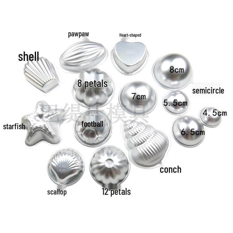 Aluminum Alloy Bath Bomb and Soap Mold - Shallow Hemisphere Design