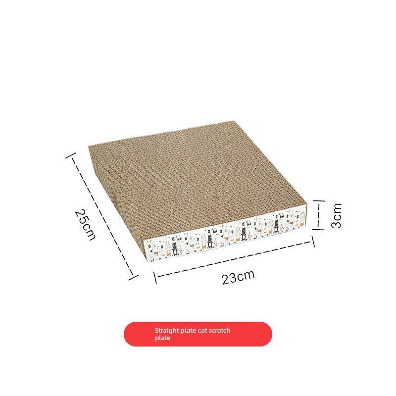 

Rubiou Cat Scratching Board Cat Nest Integrated round Cat s Paw Plate Cat Catching Board Wear-Resistant Corrugated Paper Oversized Pet Supplies Small straight plate * 2