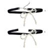 Chic Bowknot Necklace featuring Pendant Elegant Pearls Choker Jewelry Adornment