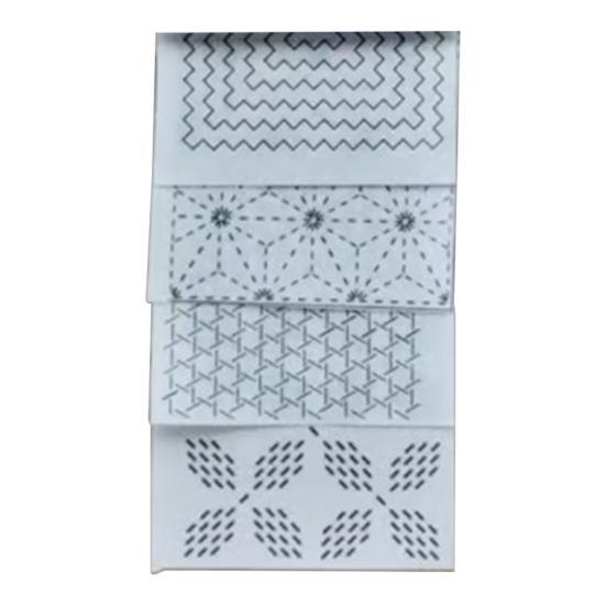 

4 шт. Шаблон для вышивки сашико, геометрический узор сашико, трафарет для многоразового использования, узор для вышивки сашико для ручной стежки и вышивки C