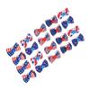 20Pcs Patriotic Dogs Hair Bows Multicolor 4th of July Pet Hair Bow with Rubber Bands for Dog Hair Grooming Accessories