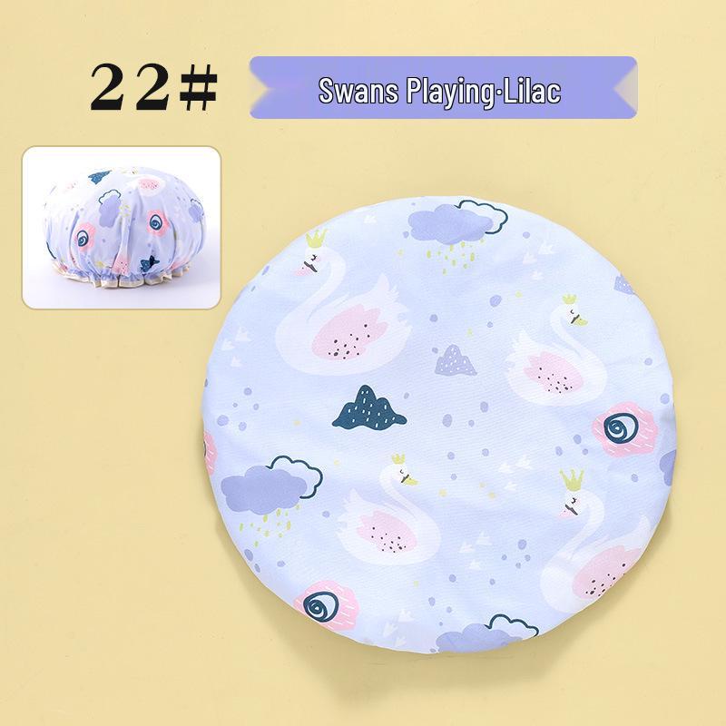 Kinder Cartoon Doppelschichtige Wasserdichte Badehaube - Niedlich, Verdickt, Anti-Öldampf, Duschhaube für Mädchen