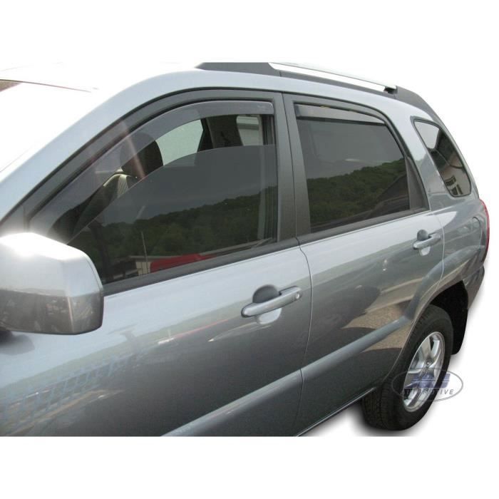 Déflecteurs d'air pour Kia Sportage 2004-2010 - 4pcs - Acrylique renforcé - Installation facile