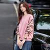 Autumn Round Neck Loose Versatile Pullover Korean Version Fake Two-piece Casual Contrasting Plaid Sweatshirt