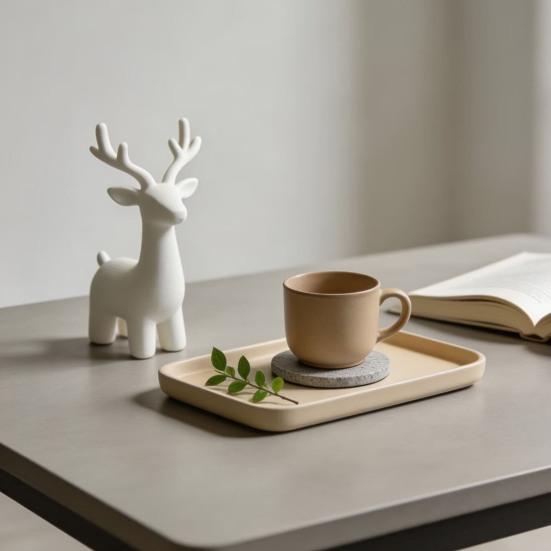 Kleines Schaufenster 3D-gedruckte Elchstatue, Minimalistische nordische Stilfigurine, Langlebiges PLA-Handwerk Modernes dekoratives Tierornament für Weihnachten