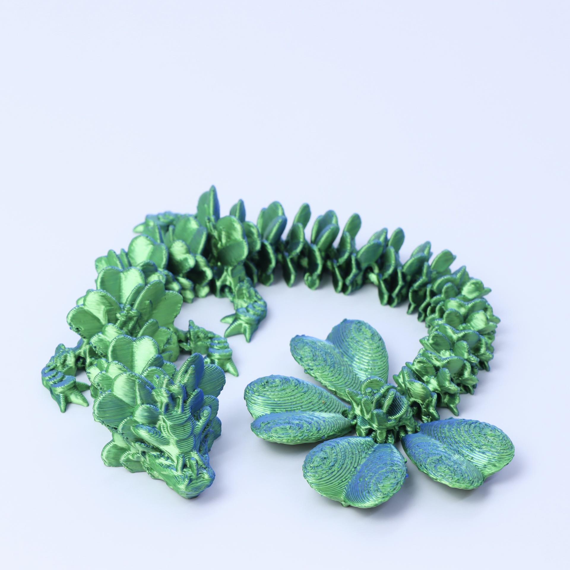 

3D Printed Lucky Magic Dragon Movable Joint Fidget Toy Rotatable Articulated Office Desktop Ornament Adults Kid Toy Crafts Gifts 22CM