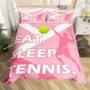 3D Tennis Bedding Set Full Size Sports Theme Comforter Cover Tennis Ball Games Yellow Duvet Cover Black White Quilt Cover963