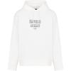 Emporio Armani Letter Logo Embroidered Hooded Long Sleeve Sweatshirt Men Sweatshirt White 6D1MD2-1JWPZ-01P4