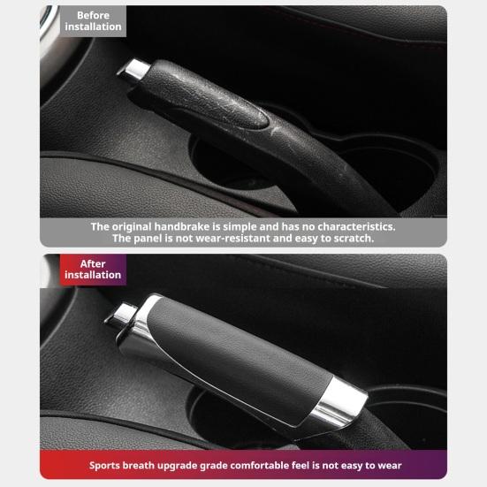 Car Handbrake Cover ABS Parking Handbrake Decorative Cap Auto Handbrake Grip Cover Universal Vehicle Interior Decor Accessories