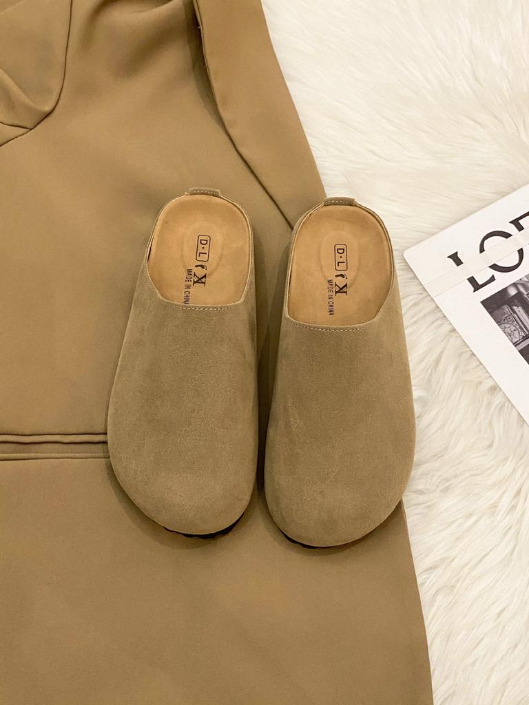 Women's Shoes 2025 New Thick-soled Bag Head Half Slippers Lazy One Pedal Soft-soled Sandals Shoes