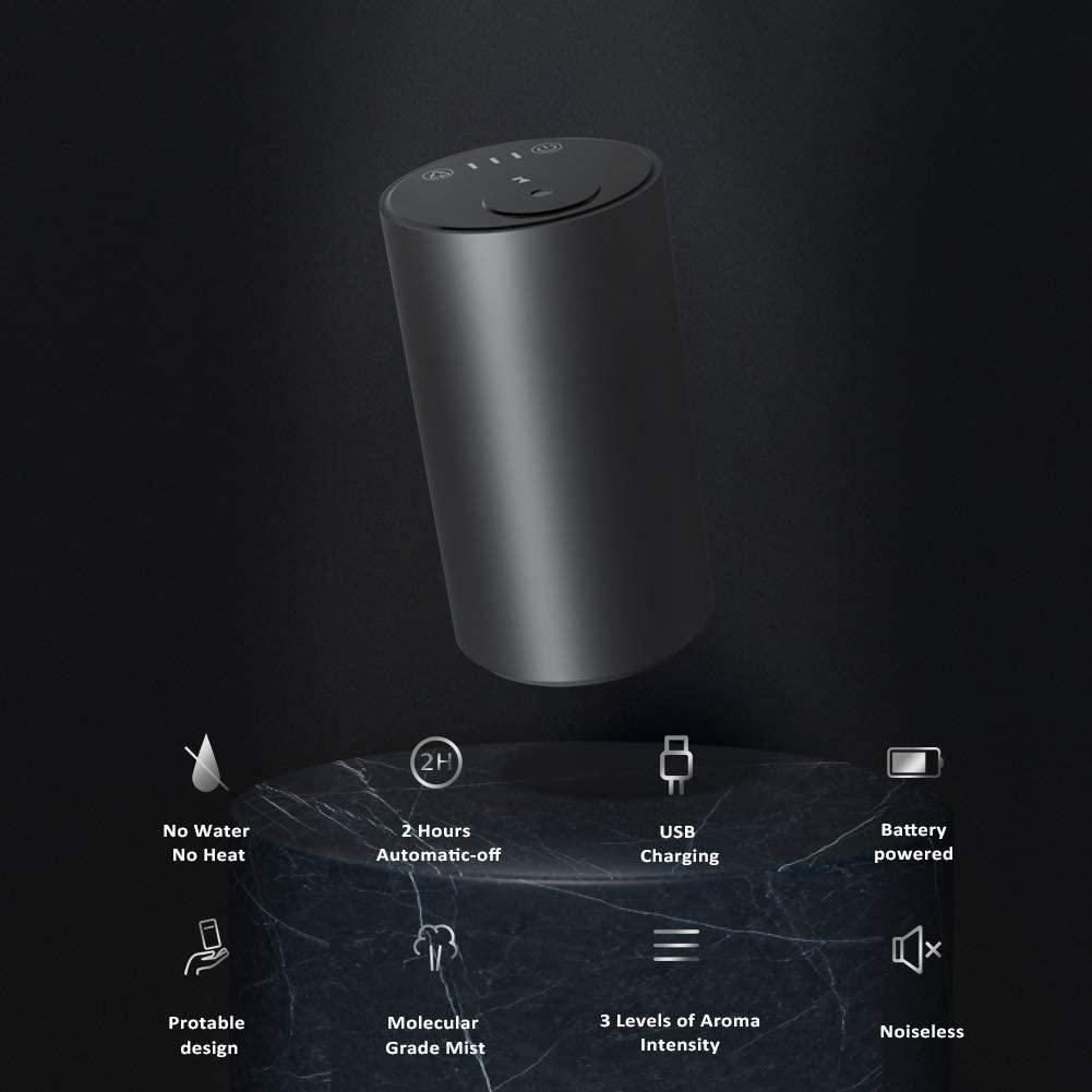 Waterless Aroma Diffusers For Essential Oils Diffuser Portable Smart Car Scent Machine Electric Smell for Home Room Fragrance