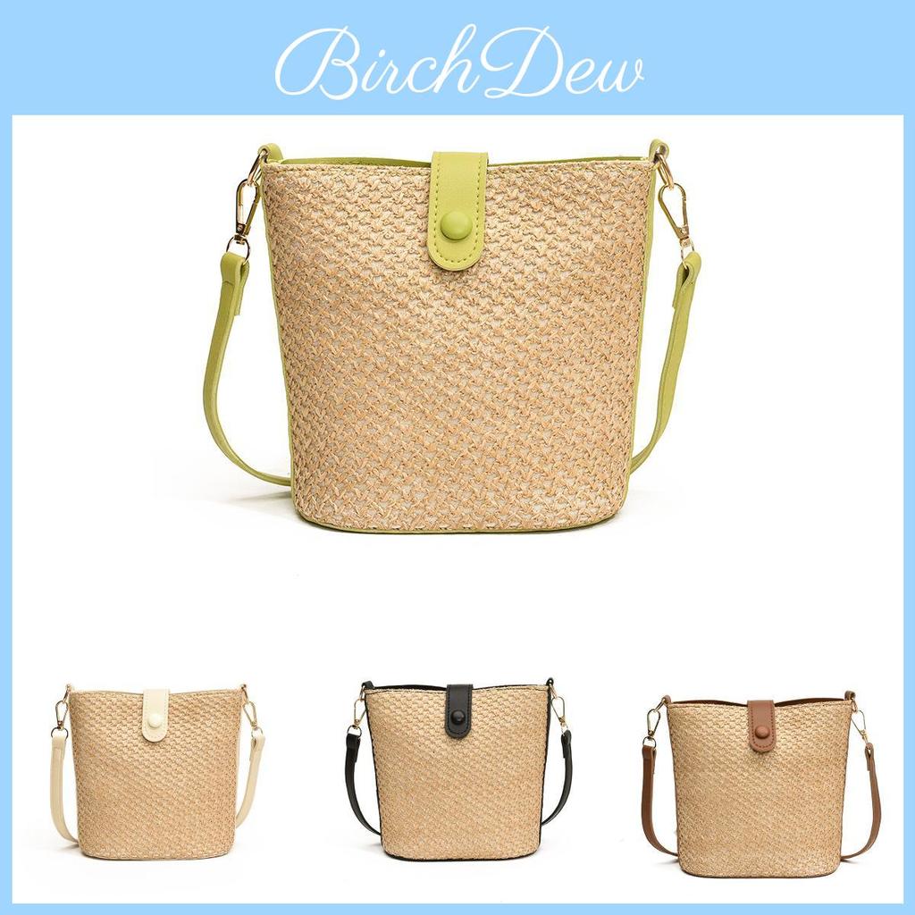 Stylish Literary National Style 2024 Bucket Bag Women's Fashion Shoulder Bag