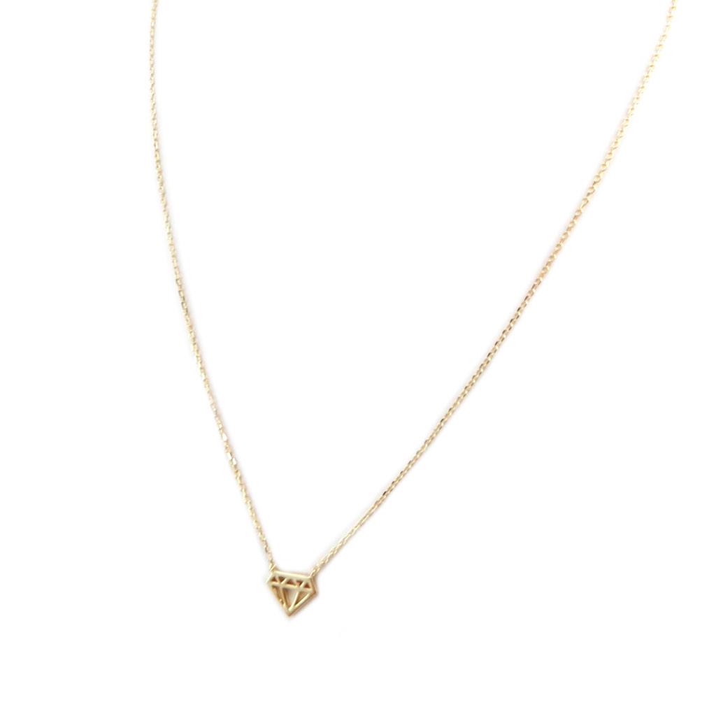 Les Trésors De Lily [P2422] - Gold Plated 'Diamonds' Necklace