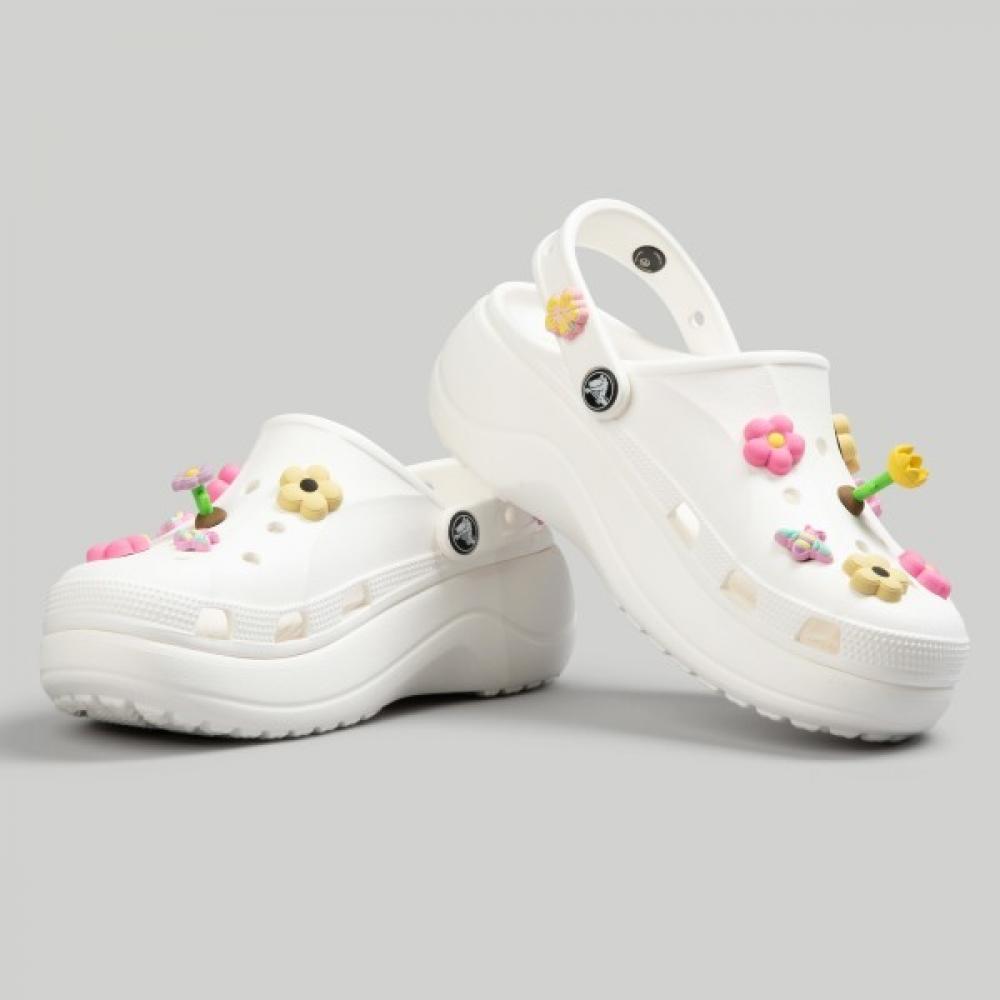Crocs Vaya Platform Clogs White 208186 100