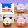Adorabile Zaino in Tessuto Oxford a Forma di Orso dei Cartoni Animati Per Bambini Con Divertente Design di Animali in Blu Rosa Marrone e Viola