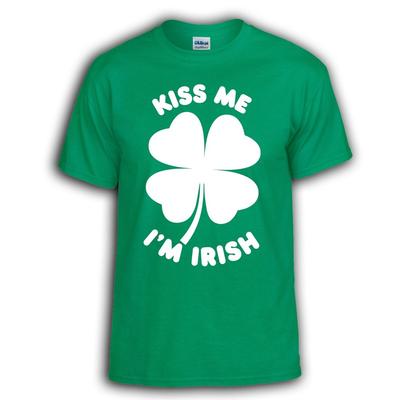 Kiss Me I'm Irish Tshirt Saint Patrick's Day  St Patrick Day Leprechaun