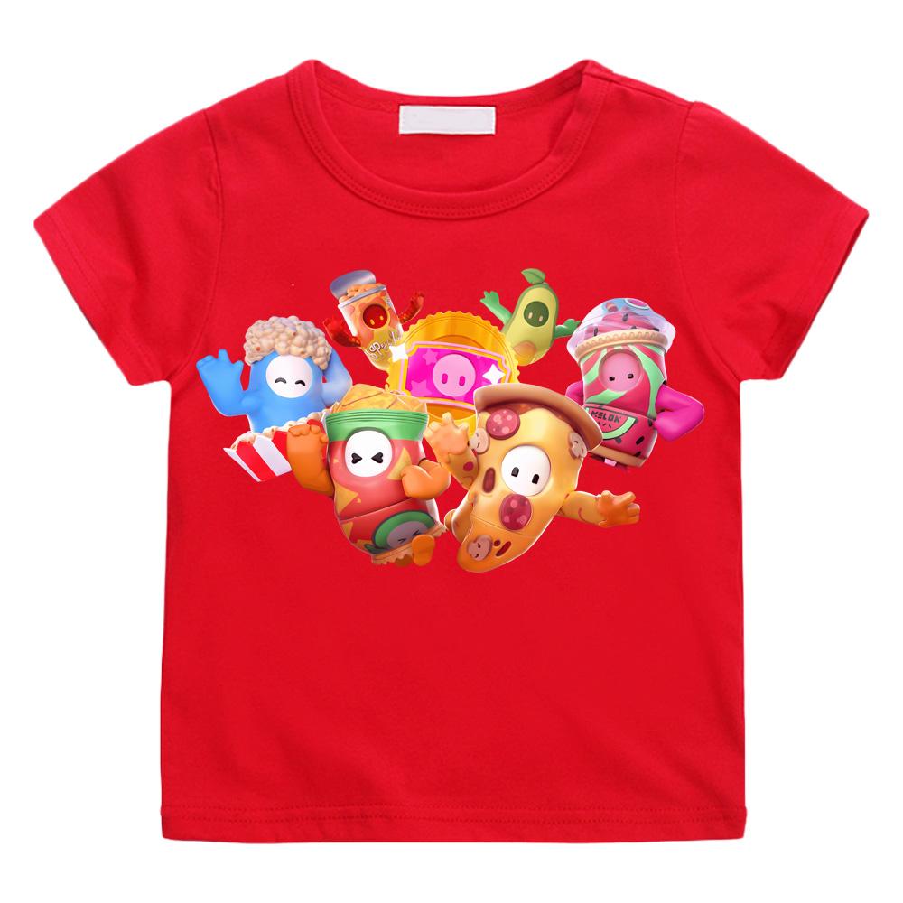 2026 NEW Fall Guys Children's Cartoon T-shirts Cartoon Print Manga Tshirt Aesthetic Boys/girls Cotton T Shirt