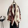 Cartoon puppy imitation cashmere scarf women's winter warm scarf fashion with sweet and cute double-sided shawl