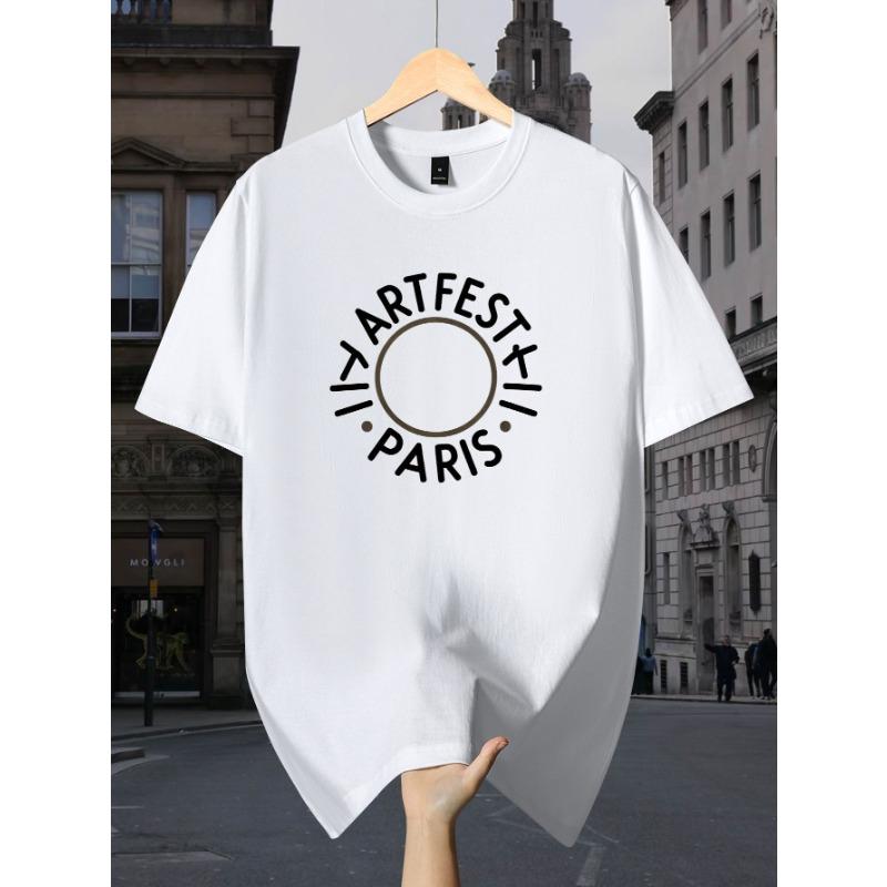 

Mens geometric printed short sleeved Tshirt lightweight 200gsm summer suitable for casual wear all year round casual shirt 4XL