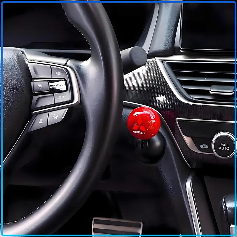Car Logo Emblem Push Start Button Lever Creative Protective Cover For Mitsubishi Lancer Lancer ASX Outlander 2 3 Pajero Mirage exzos Pajero 4
