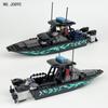 Kit di Montaggio Modello Educativo MOC con Blocchi da Costruzione Serie Marittima Militare Nave e Motovedetta Giocattolo Fai-da-te per Ragazzi Come Regalo