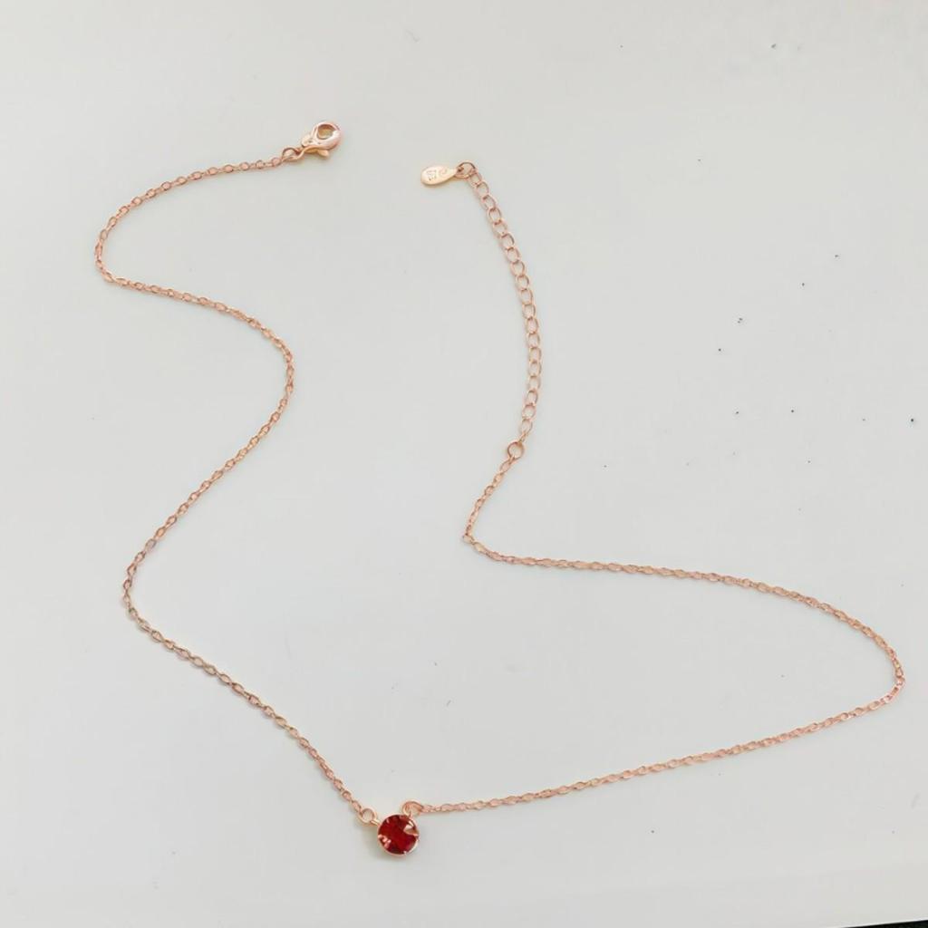 Korean Style Red Diamond Cat Pendant Necklace - Elegant and Cute