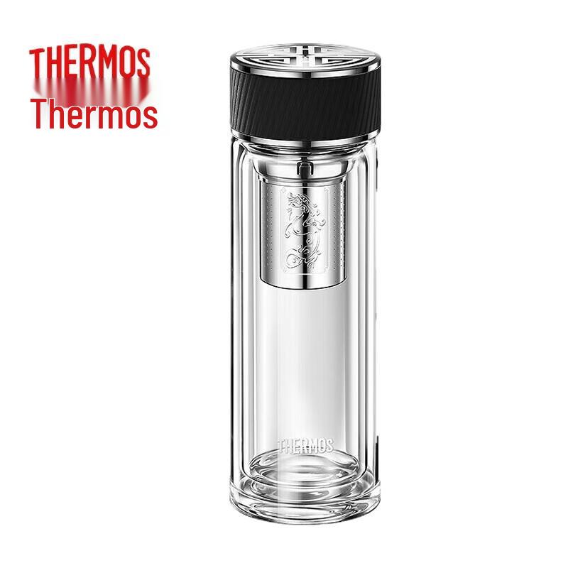 THERMOS Double-Wall Glass Tea Infuser Bottle