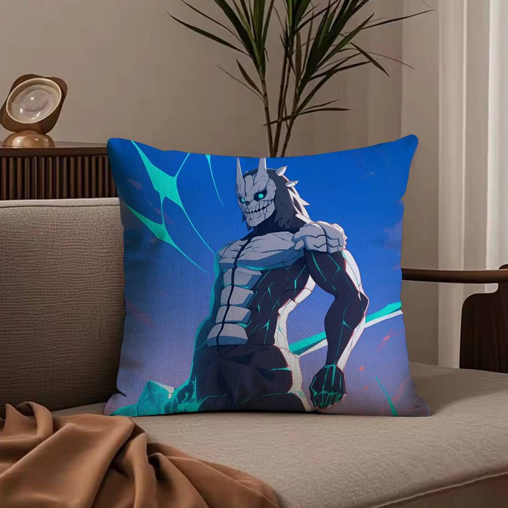 Cool Anime K-Kaiju No.8 Pillow Case Anti-dustmite Pillowcase Invisible Zipper Silky Short Plush Sofa Cushion Cover