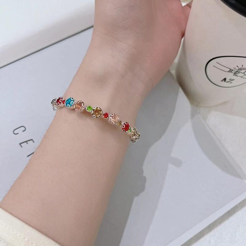Zircon Elegant Crystal Bracelet For Women Geometric Design Fashionable Jewelry Summer