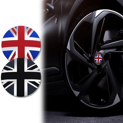 Aluminum 4PC 56mm British Logo Badge Car Wheel Center Hub Caps Emblem Stickers For Jaguar Aston Martin Land Rover MG Accessories