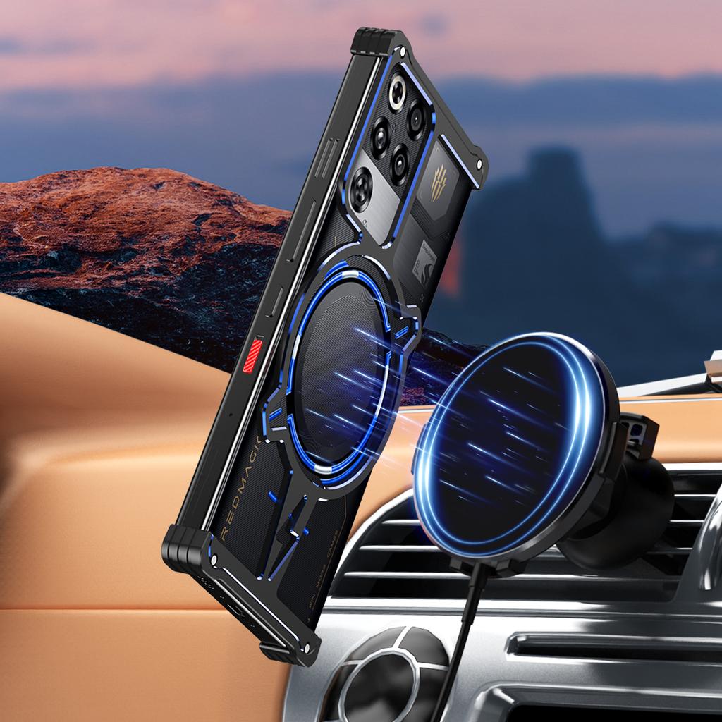 For ZTE Nubia RedMagic 11 Pro 5G/11 Pro+ 5G Bumper Magnetic Case Aluminium Alloy Metal Frameless Phone Cover