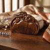 Vintage Wooden Hair Comb Carved Wide Tooth Comb Boutique Sandalwood Hair Brush  Straight Hair