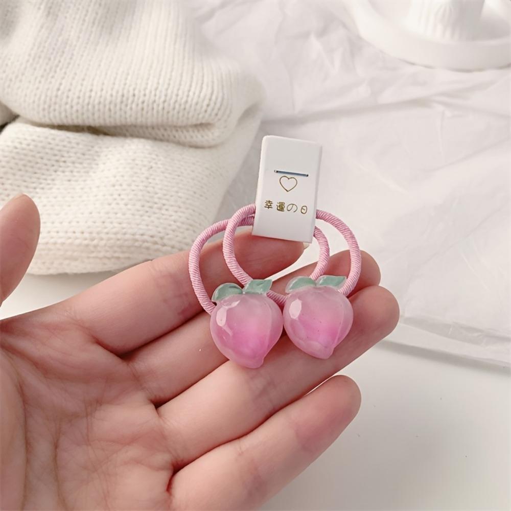 2/10pcs Bohemia Children's Carrot Head Rope Female Korean Cute Fruit Headwear Hair Tie Rubber Band Cherry Hair Rope