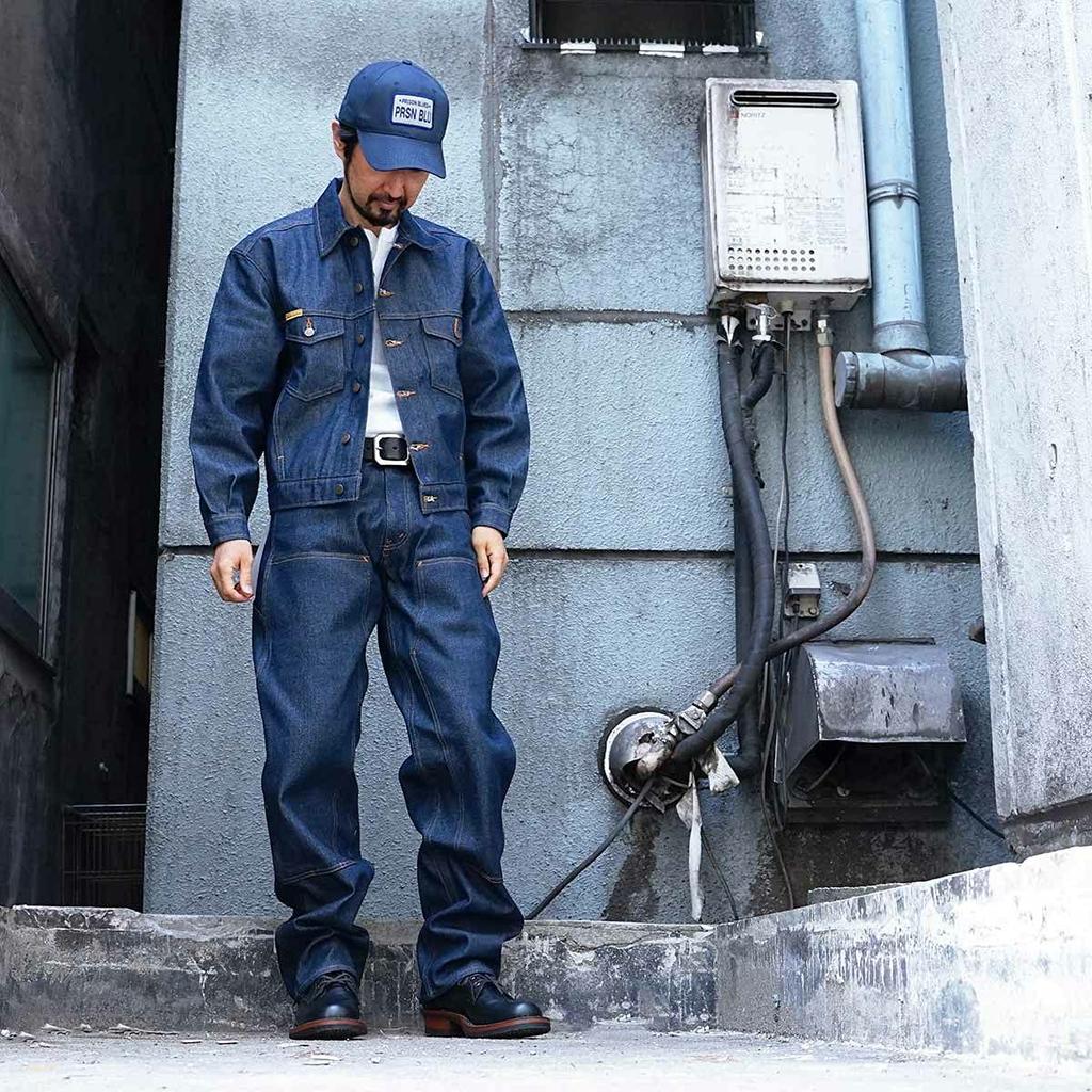 Prison Blues Denim Western Rigid Size L Jacket, Blue,