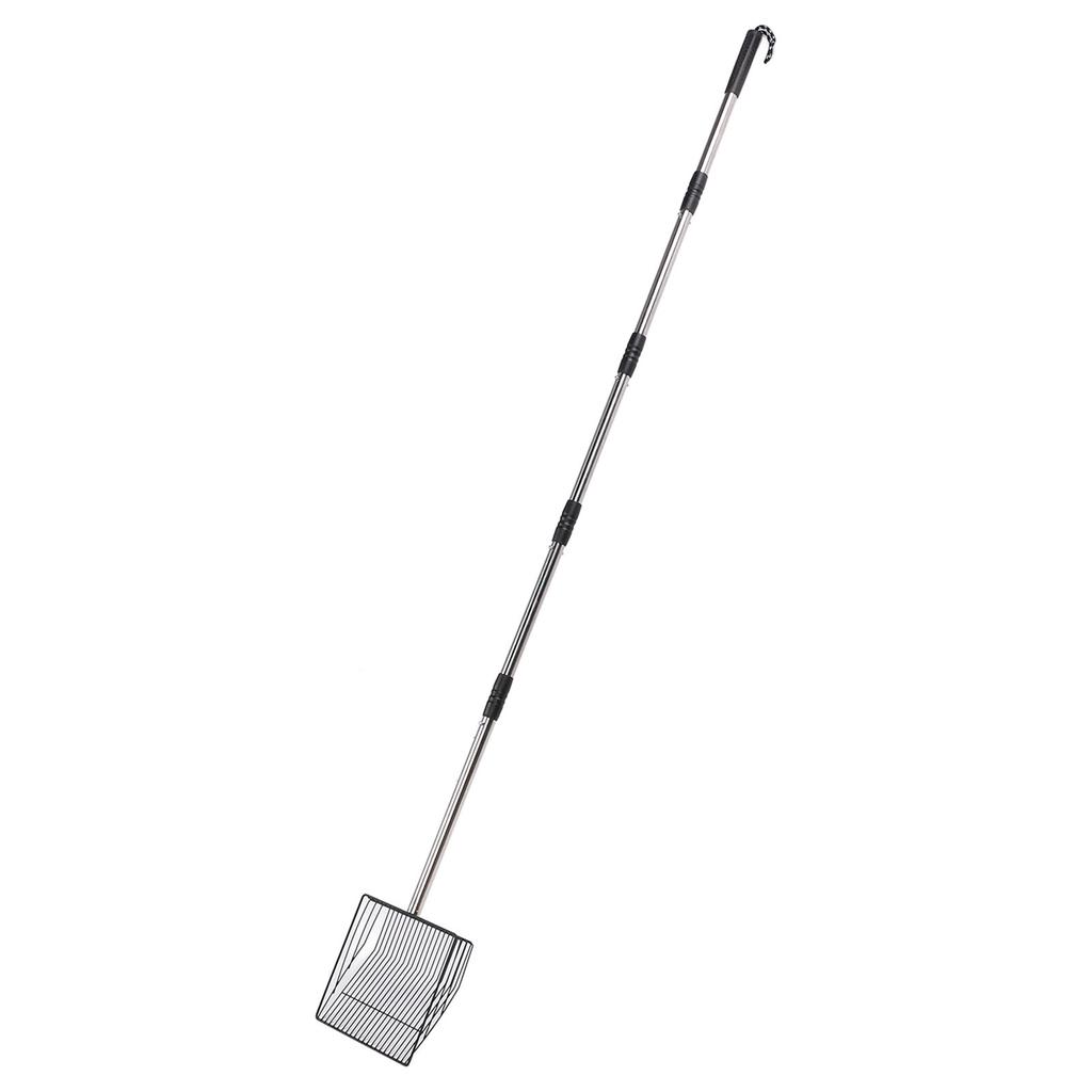 Katzenstreuschaufel mit verlängertem Griff Edelstahl Antihaftbeschichtet Schwerlast Tierkot Schaufel für Viehzuchtbetrieb