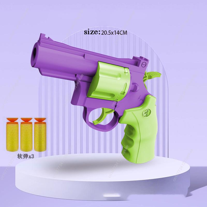 

Длинный сплав револьвер мягкая пуля может быть использована пистолет мальчик симулятор игрушка многозарядный пистолет