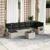 VidaXL Garden Lounge Set with Cushions 8 Pcs, Patio Sofas, Patio Furniture Set, Outdoor Furniture, Grey 3220491