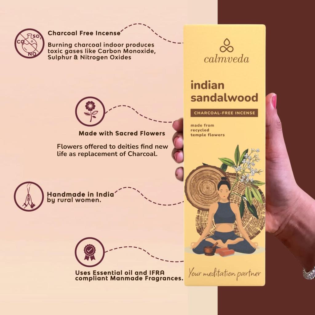Indian Sandalwood Incense Sticks - 80 Incense Sticks