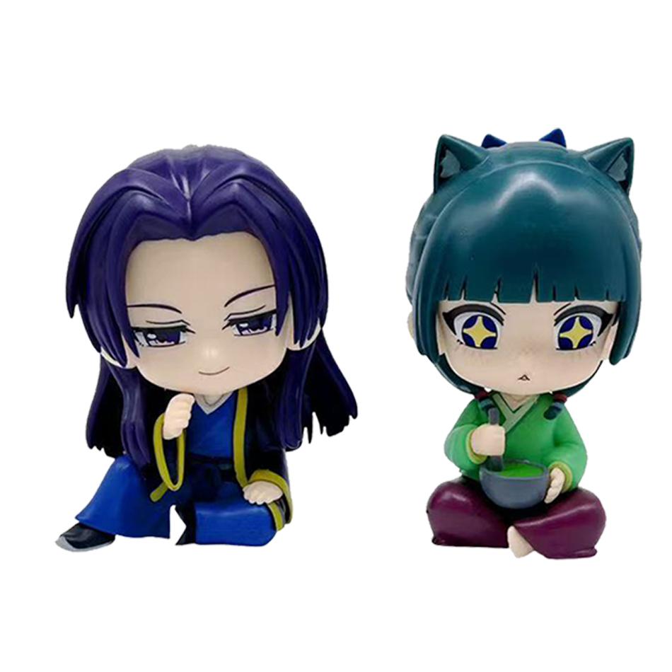 New The Apothecary Diaries Maomao Jinshi Mini Figure Anime Periphery Kawaii Sitting Toys Desktop Car Ornaments Model Gifts